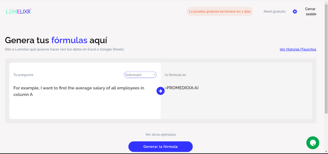 El quinto complemento IA en Excel que probamos el LUMELIXR.AI