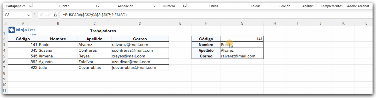 Buenas prácticas para usar BUSCARV