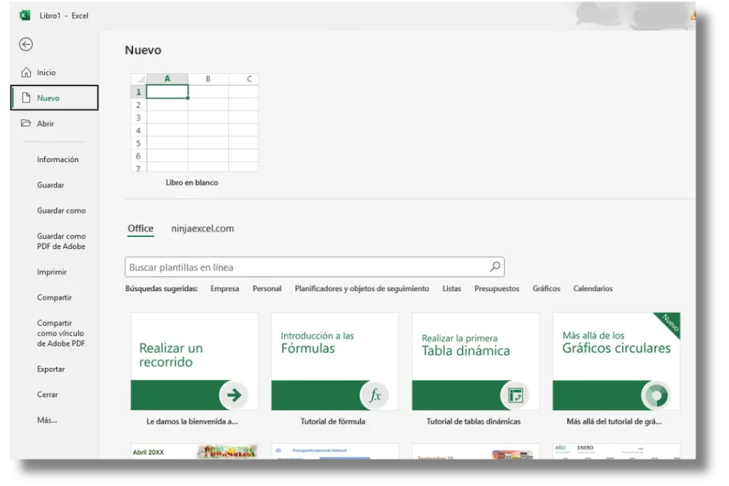 ¿Cómo crear un libro en Excel?