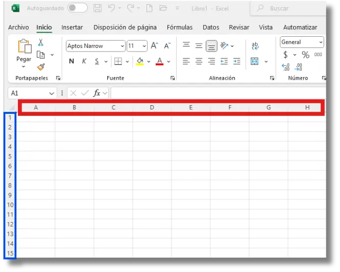 Qué es libro en Excel. Celdas, Filas y Columnas
