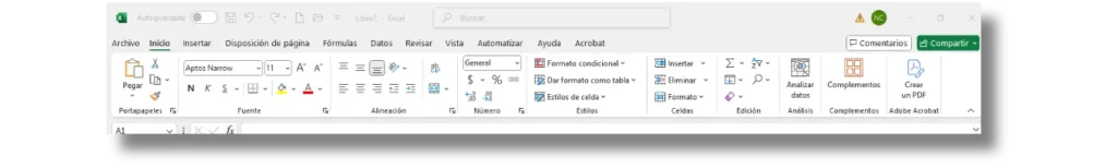 Formato de Celdas - Barra herramientas