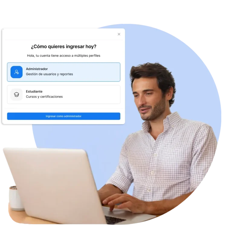 Perfil Administrador de Ninja Excel para gestionar capacitaciones en Excel y monitorear el progreso del equipo desde un solo lugar